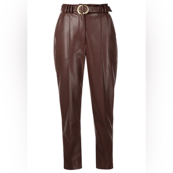 NWT Jonathan Simkhai- Pauline Faux Leather Pants. Size 12 - Picture 1 of 13